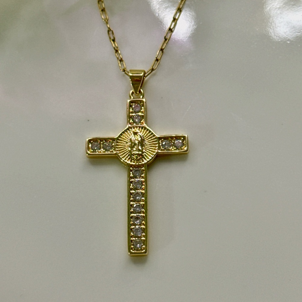 Gold plated Cross Pendant Necklace
